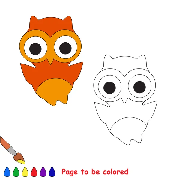 Búho de dibujos animados para ser coloreado . — Vector de stock