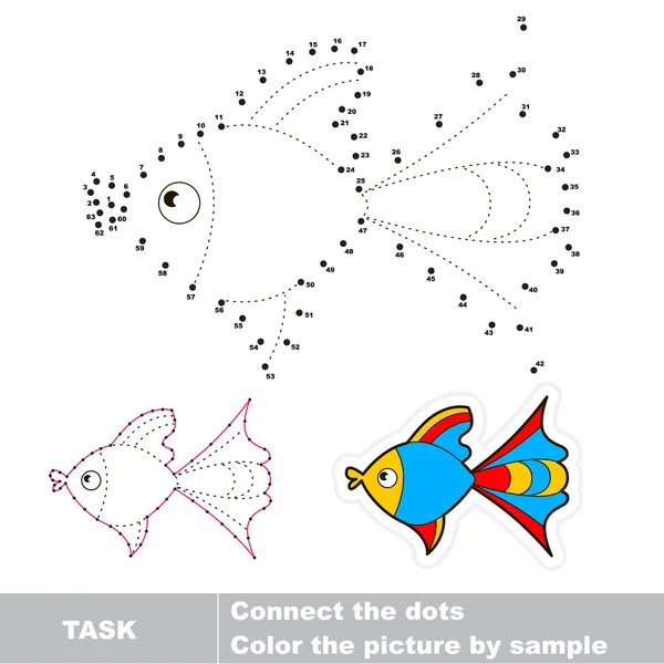 Dot to dot traza juego para niños . — Vector de stock