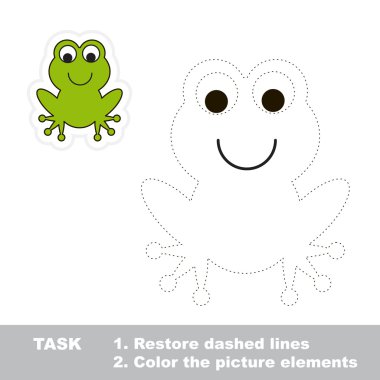 İzlenecek bir karikatür yeşil kurbağa.