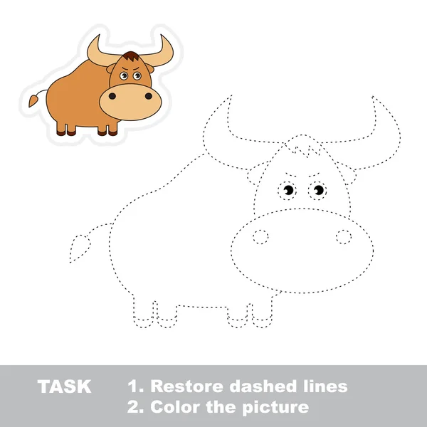 Restore dashed line and color picture. — Stock Vector
