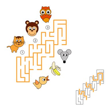 Maze. Find hidden right way.