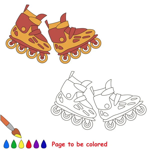 Roller skates. Kid children game. — Wektor stockowy