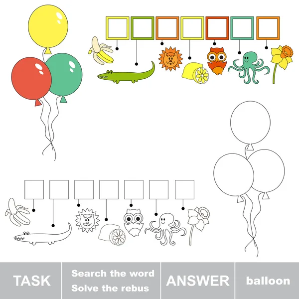 Search the word BALLOON. — Wektor stockowy