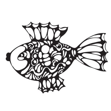 Süslü dekoratif balık