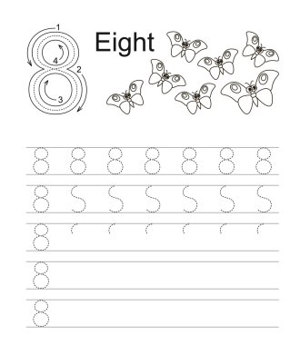 Şekil 8, sekiz. El yazısını öğrenmek.