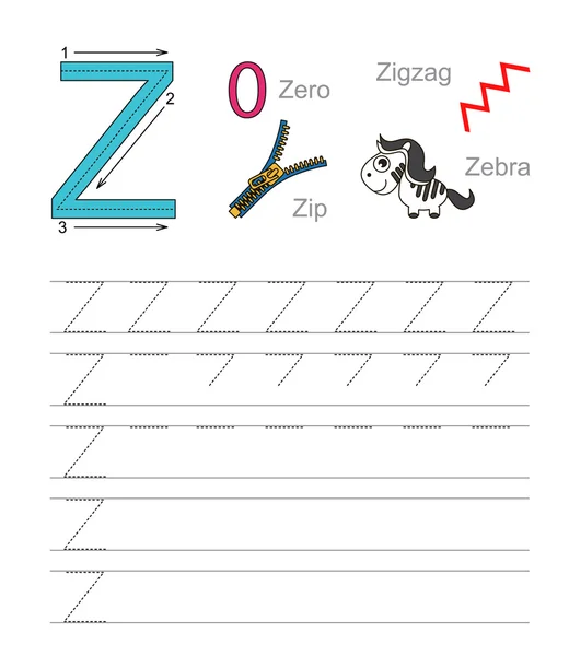 Буква Z. Почерк . — стоковый вектор