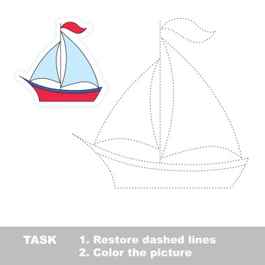 Oyunu takip et. İzlenecek vektör tekne.