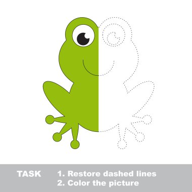 Vektör izleme oyunu. Renkli şemsiye.