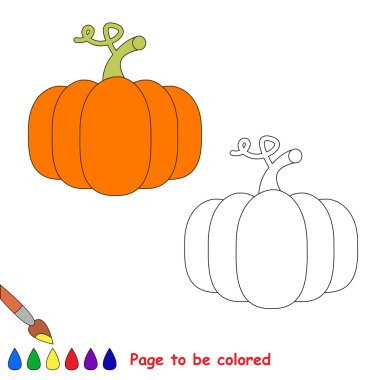 Renkli olması için vektör karikatür turuncu kabak.