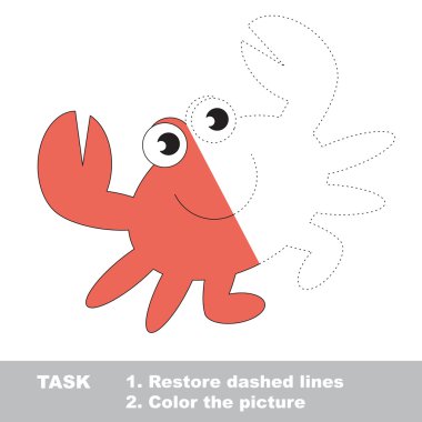 Vektör izleme oyunu. Renkli şemsiye.