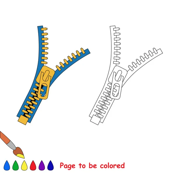 Vector cartoon zip to be colored. — Stock Vector