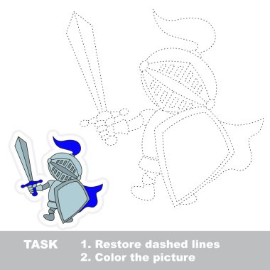 Vektör izleme oyunu. İzlenecek knight.