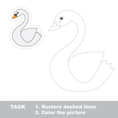 Vektör izleme oyunu. İzlenecek Kuğu.