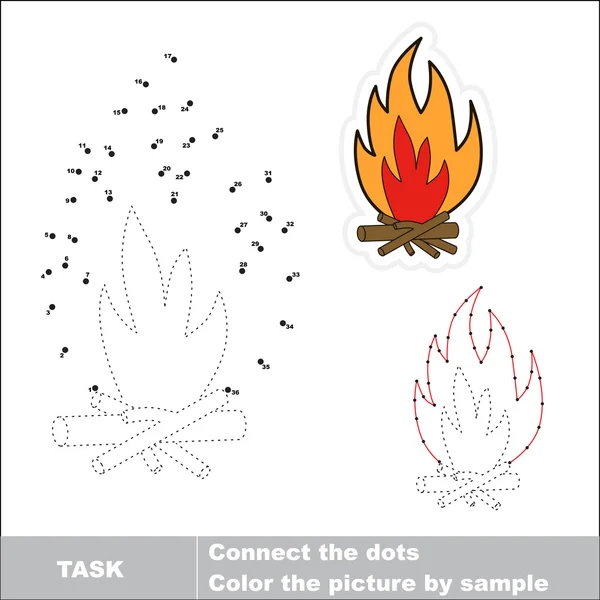 Números vectoriales juego. hoguera para ser rastreada . — Vector de stock