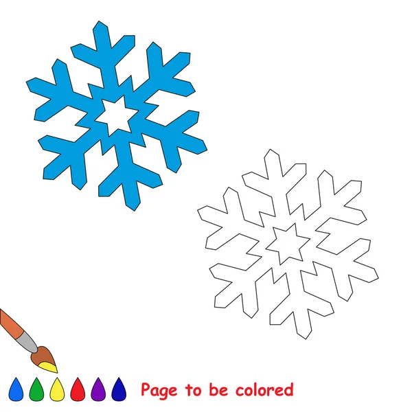Snowflake desenho animado vetor para ser colorido . — Vetor de Stock