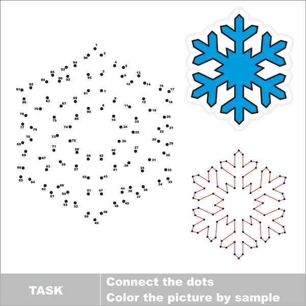 Snöflinga att spåra. Vector sifferspel. — Stock vektor