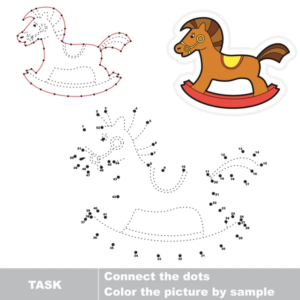 Caballo balancín para ser rastreado. Números vectoriales juego . — Archivo Imágenes Vectoriales