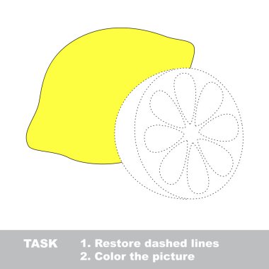 Vektör izleme oyunu. Limon renkli olabilir.