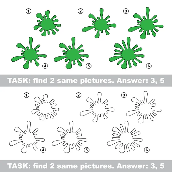 Jogo visual. Encontrar casal escondido de Blots —  Vetores de Stock