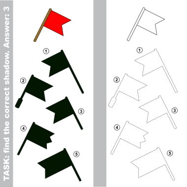 Bayrak. Doğru doğru gölge bul.