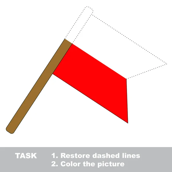 Flaggan ska färgläggas. Vektor spåra spel. — Stock vektor