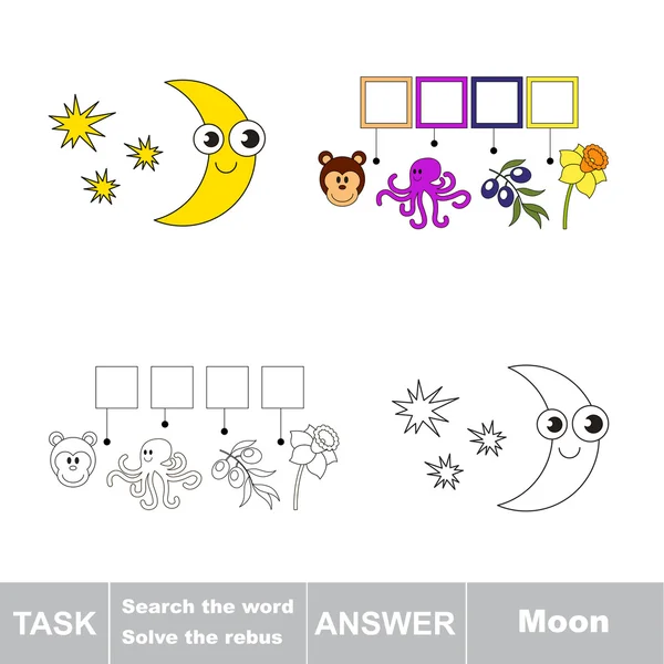 Vector game. Find hidden word Camomile. Search the word. Stock Vector