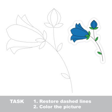 Bluebell izlenecek. Vektör izleme oyunu.