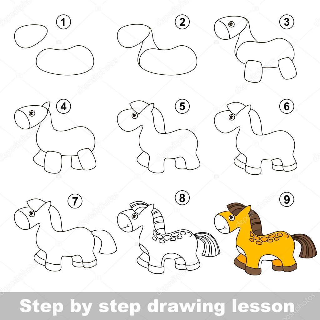 Drawing tutorial. How to draw a Horse