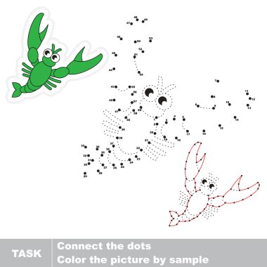 Kerevit izlenecek. Vektör sayı oyunu.