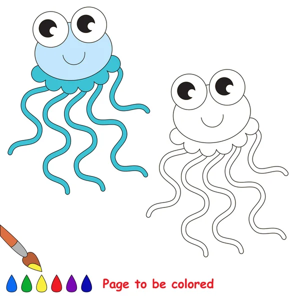 Medusas en caricatura vectorial para ser coloreada . — Vector de stock