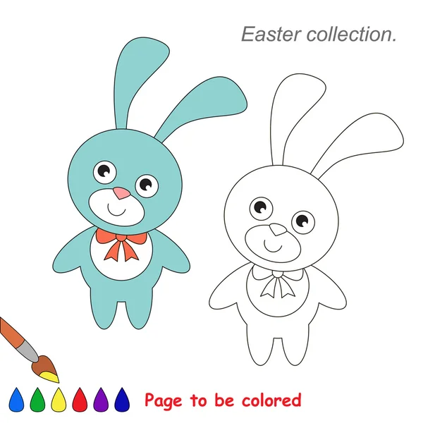 Pink and Blue Bunny para ser colorido. Jogo para crianças . — Vetor de Stock