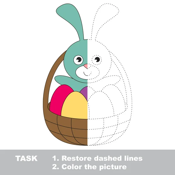 กระต่ายอีสเตอร์ที่จะมีสี เกมร่องรอยเวกเตอร์ . — ภาพเวกเตอร์สต็อก