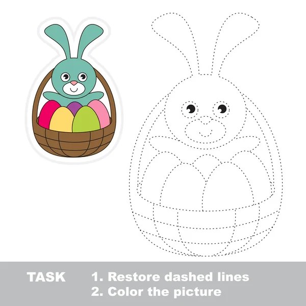 Easter Basket to be traced. — Stock Vector