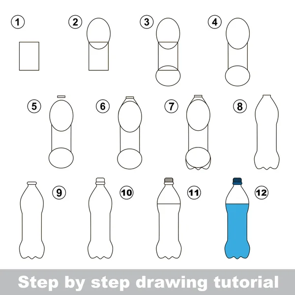 如何绘制一瓶 — 图库矢量图片