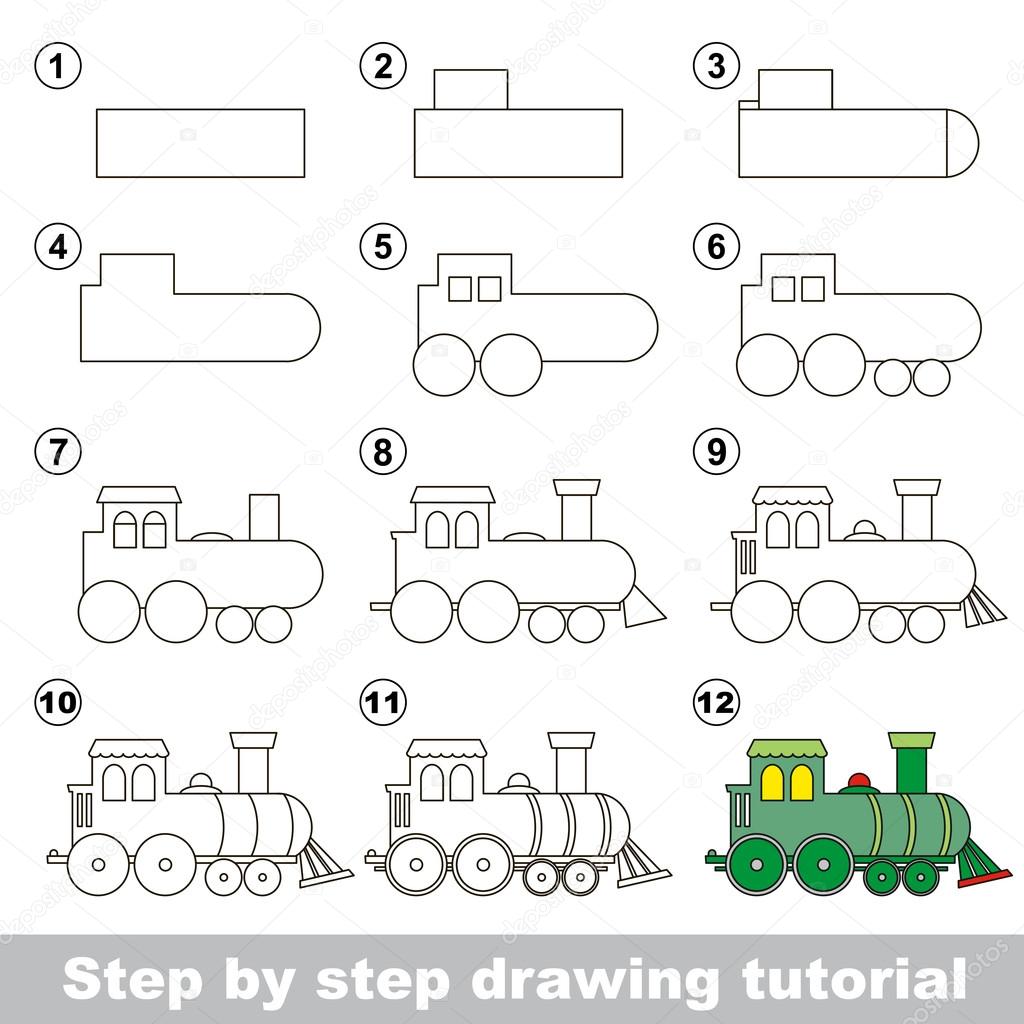 How to draw a Locomotive