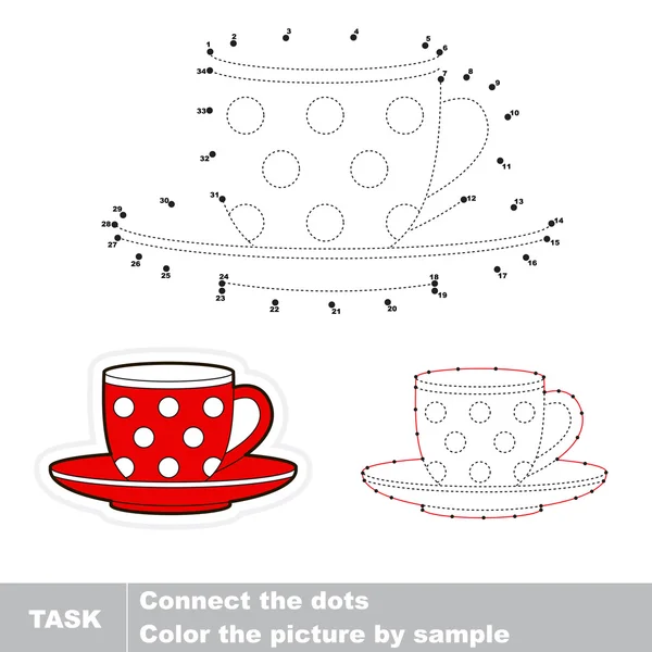 Red Cup. Vector numbers game. — Stock Vector