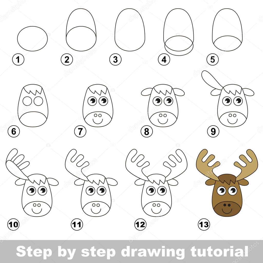 How to draw a Funny Elk