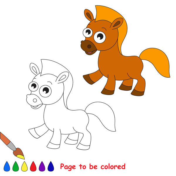 Лошадиный мультик. Страница, которую нужно раскрасить
.