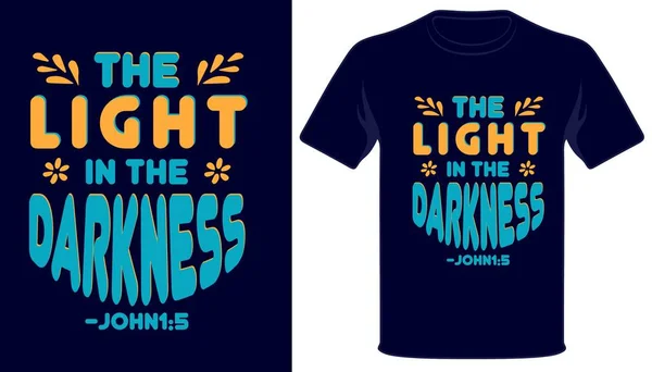 Light Darkness Best Typography Shirt Design — Stock Vector