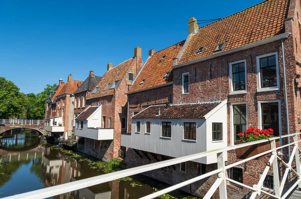 Famous Hanging Kitchens Damsterdiep Old Town Appingedam Groningen Holland — ストック写真