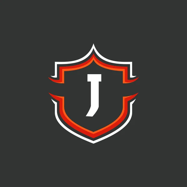 Шаблон Логотипа Буквы Щита Сильным Современным Стилем — стоковый вектор