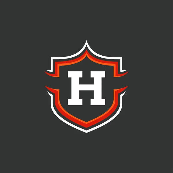 Шаблон Логотипу Letter Shield Міцним Сучасним Стилем — стоковий вектор