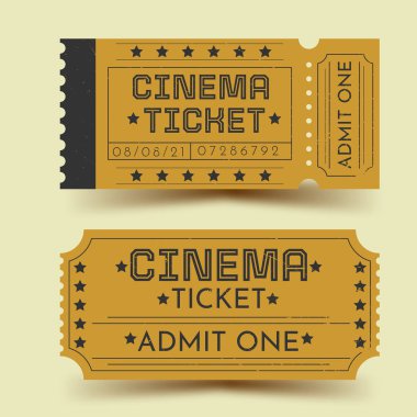 Retro vintage sinema biletleri