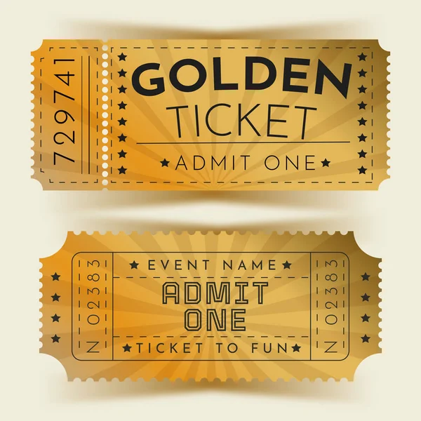 Przyznać Jeden Złoty Bilet — Wektor stockowy