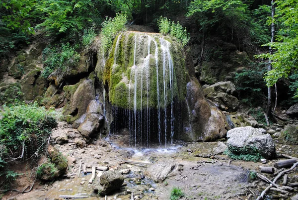 Beautiful waterfall in Crimea — Stock Photo, Image