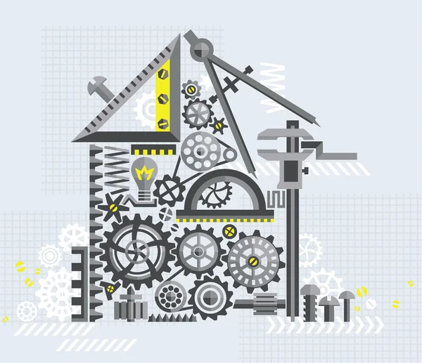 Resimde ev araçları ve mekanizmaları