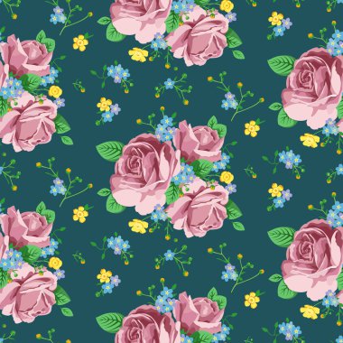 Dikişsiz vektör arka plan gül