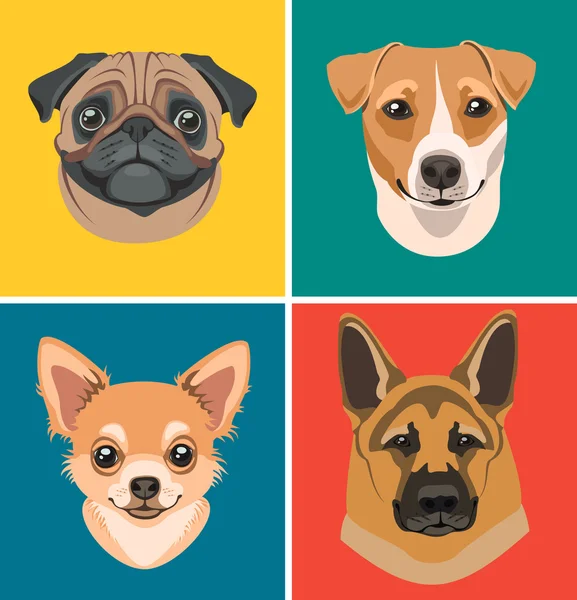 Vektör simge kümesi köpekler görüntü ile