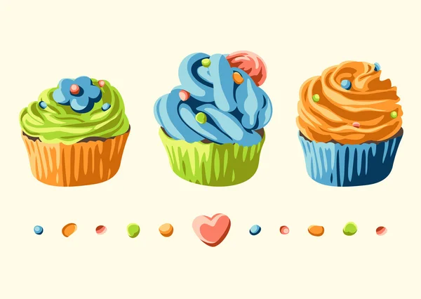 Süslemeleri ile renkli kek