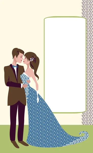 Gelin ve damat ayakta ve sarılma